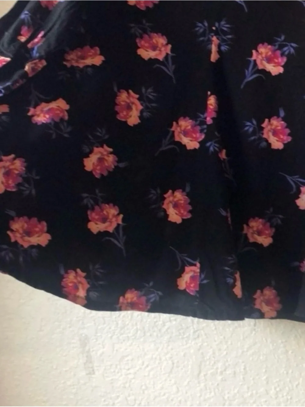 Old Navy Dress Girls Black Floral Long Sleeve Button Down Dress Toddler Girls 4T